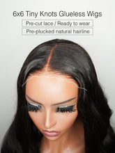 Brooklyn Hair Tiny Knots 6x6 Swiss HD Pre Cut Lace Glueless Pre Bleached & Plucked Knots Wig Deep Wave